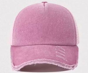 Wholesale Custom Distressed Baseball Cap Vintage Washed Cotton Trucker <b>Hat</b> <b>for</b> Men Women 3D Embroidery Summer Outdoor Applicable - Product Image 5