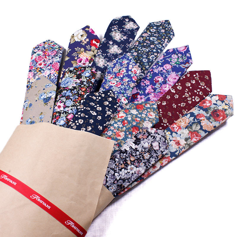 Модные хлопковые мужские галстуки с принтом, оптовая продажа, мужские галстуки-бабочки с цветочным вырезом 6 см