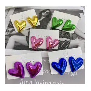 LS-C2300 Fashion jewelry earrings for girls colorful earring stud for gift heart earring