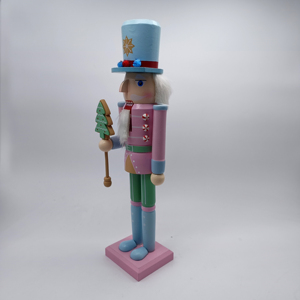 Figuras de Cascanueces de madera de 15 pulgadas, adorno rosa, Navidad, Cascanueces, soldado, decoración navideña, figuras, marionetas, decoración del hogar - Product Image 6