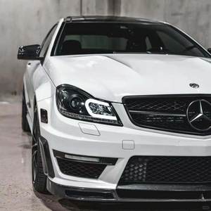 Lèvre avant en fibre de carbone Style V pour Mercedes Benz W204 C63 <span class=keywords><strong>2012</strong></span> + lèvre de pare-chocs avant personnalisée - Product Image 5