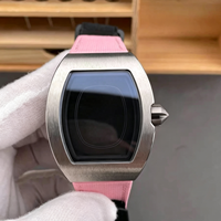Livraison rapide de montres mécaniques personnalisées haut de gamme avec boîtier en titane tonneau pour montres de luxe pour hommes