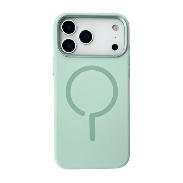 Luxury Liquid Silicone Magnetic Phone Case for iPhone 17 Pro Max 16 Plus 17Air Wireless Charging Flannel Lining Shockproof Cover
