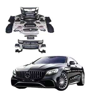 Kit de carrocería de pieza de coche actualización S65 S63 Face Lift Facelift para <span class=keywords><strong>Mercedes</strong></span> W217 C217 S Class <span class=keywords><strong>Coupe</strong></span> S500 <span class=keywords><strong>S450</strong></span> S400 Kit de carrocería de parachoques - Product Image 1
