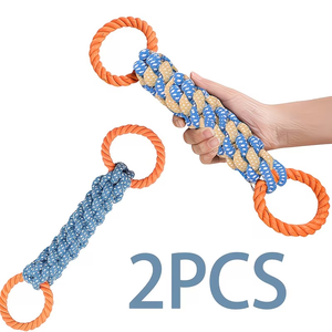 Juguetes de Cuerda para Perros 2026, con Doble Asa y Nudos, Ideales para Masticadores Fuertes, Limpian los Dientes, Adecuados para <span class=keywords><strong>Cachorros</strong></span> - Product Image 1