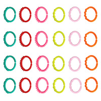Baby-Spielzeug 50 Stück/Beutel Regenbogen-Kettenglieder C-Clips Haken ABS-Kunststoff Verbindungsringe Bunte BPA-freie Beißringe Rasselring-Verbindungsspielzeug