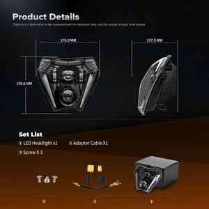 Phares LED E-mark pour moto tout-terrain <span class=keywords><strong>KTM</strong></span> <span class=keywords><strong>2024</strong></span>+ avec DRL pour <span class=keywords><strong>KTM</strong></span> 350 500 EXC-F 150 250 300 XC-W 450 XCF-W - Product Image 5