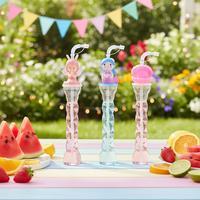 Verre Hawaïen torsadé de 24oz et 16oz pour jus, smoothies, margaritas et slush, idéal pour festivals, fêtes et plage, avec couvercles, têtes décoratives et pailles en plastique