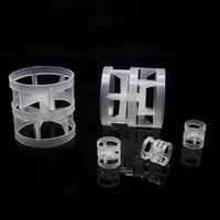 Jinfeng Weiß Direkt ab Werk 16mm-76mm Kunststoff Pall-Ring PP PVDF PTFE Turmfüllung Kostenlose Probe Hoher Durchfluss Geringer Druckabfall