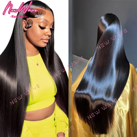 Perruque frontale transparente 13x4 sans colle en monofilament, cheveux indiens vierges, cuticules alignées, cheveux humains vierges bruts, vente en gros