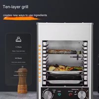 Barbecue électrique portable professionnel en acier inoxydable, facile à transporter, pour grillades, cuisson de steaks et de bacon