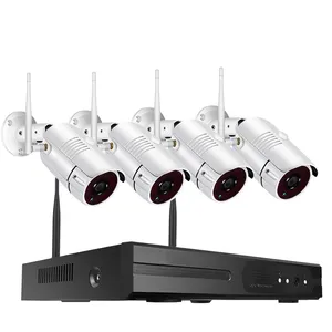 Pemasok Sistem Kamera CCTV 4CH Kamera IP 2 Mp WiFi Kit NVR 1080P Nirkabel IP Kamera Keamanan