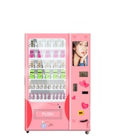 Distributeur automatique commercial sans espèces pour faux cils, moderne, unique, en gros, mobile, rose, avec SDK, écran tactile 21,5 pouces