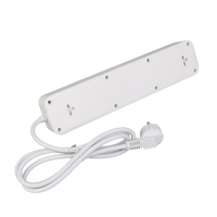 Multiprise intelligente Tuya WiFi standard européenne avec 4 prises CA, 1 port USB et 1 chargeur Type-C à charge rapide, en cuivre, IP20