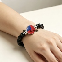 Bracelet drapeau national Vmcoatdu, bracelet élastique perlé, soutenez votre pays, souvenir de voyage, cadeaux pour hommes et femmes