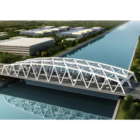 Pont piétonnier préfabriqué en acier léger au design moderne avec services de soudage et de découpe