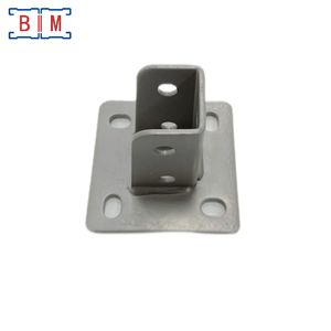 Heavy Duty Powder Coated 5mm Thick Custom-Shaped Steel Base Support <strong>Bracket</strong> For Single Channel - Product Image 4