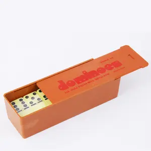 大人のためのプラスチックボックスにドミノを設定する専門メーカーのドミノゲーム玩具