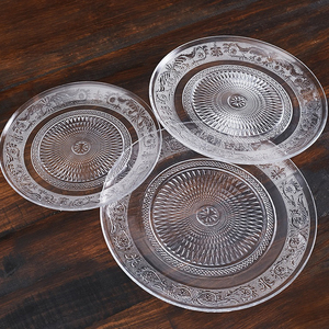 2025 élégant 12 \ "<span class=keywords><strong>verre</strong></span> transparent pour assiette de charge écologique en gros ensemble de dîner de mariage salade du désert <span class=keywords><strong>verre</strong></span> Transparent - Product Image 3