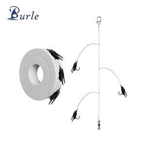 Chaîne de leurre de <span class=keywords><strong>pêche</strong></span> à la mouche réaliste appât souple crochet simple avec Double couche Figure ligne de <span class=keywords><strong>pêche</strong></span> à huit nœuds - Product Image 1