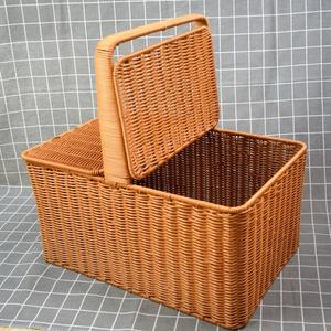 <span class=keywords><strong>Cesto</strong></span> da Picnic in <span class=keywords><strong>Rattan</strong></span> e Giunco Marino Stile Moderno con <span class=keywords><strong>Coperchio</strong></span> in Bambù e Manico - <span class=keywords><strong>Cesto</strong></span> da Picnic Contemporaneo in <span class=keywords><strong>Rattan</strong></span> - Product Image 3