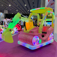 Excavadora Eléctrica para Niños, Vehículo de Construcción con Batería de 12V, para Parques de Diversiones Comerciales, Venta al Por Mayor