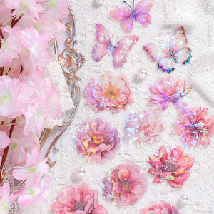 60 autocollants par paquet, série fleurie, décorations pour cahier, collage, autocollants de base, autocollants DIY - Product Image 4