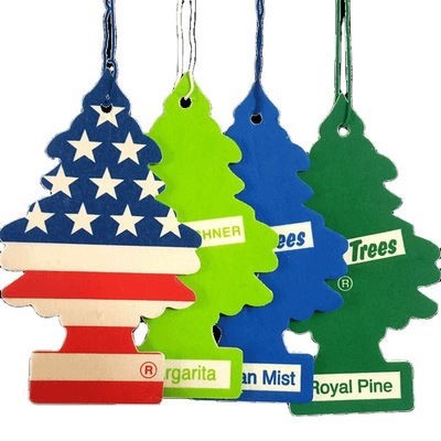 Креативные индивидуальные подвесные бумажные автомобильные аксессуары, интерьерная декоративная Рождественская маленькая елка, подвесной автомобильный освежитель воздуха