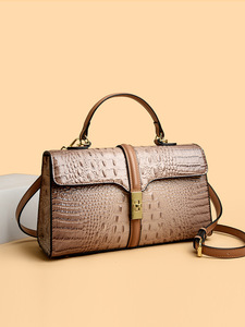 Nouveau Sac Bandoulière Haut de Gamme en Cuir PU Effet Pierre 2025 Grande Capacité Imperméable Antivol Sac à Main Réglable avec Fermeture Éclair en Polyester - Product Image 3