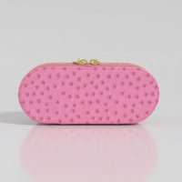 Boîte à bijoux en cuir imprimé autruche de luxe Cossni, grande capacité, étui de voyage pour organiser les bijoux, pour montre/boucles d'oreilles/collier/bague
