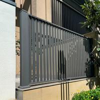 Clôture de jardin décorative en aluminium à lattes verticales sur mesure, 1,8 m, étanche, pour villa, écran extérieur, pour maisons 3D