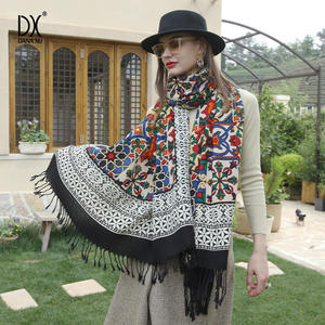 أكبر حجم امرأة طويلة الشتاء المتضخم وشاح البشمينا الصوف الشالات الصانع - Product Image 5