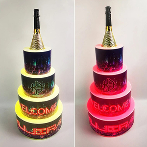 Hộp đêm Vip bánh chai Trình Bày Acrylic kim tự tháp lớp bombay Sapphire hiển thị rượu vang tháp - Product Image 4