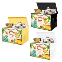 Boîte de rangement pliable et réutilisable en tissu jaune pour armoire, organisateur de vêtements empilable avec couvercle