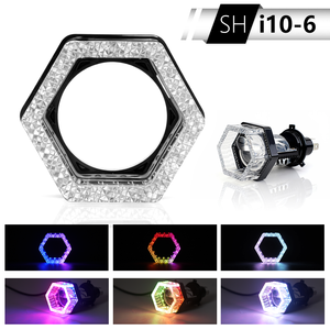 Anillos de Luz LED para Automóvil, Ojos de Ángel, <span class=keywords><strong>Halo</strong></span>, Luces DRL, Luces Intermitentes, <span class=keywords><strong>Control</strong></span> por Aplicación, Faros Delanteros, Luces de Circulación Diurna - Product Image 3