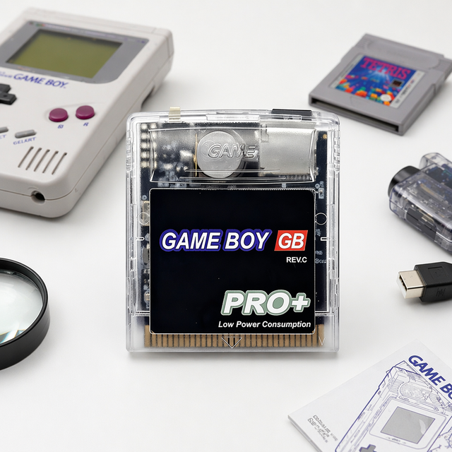 Low Power OSV GB Flash Card PRO+ Game Boy Programmer Burner Transparent Cartridge Compatible GBC GBA SP GBP Retro Gaming