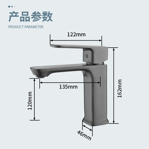 Grifo monomando negro mate para lavabo con válvula de cerámica, montaje en encimera, mezclador de agua para fregadero de un solo orificio - Product Image 3