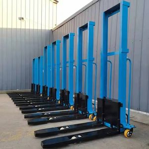 Apilador de carga automática eléctrico, camión cargador de paletas portátil de elevación, 1,6 M, 1,3 m de capacidad de carga, carretilla elevadora de 1 tonelada - Product Image 3