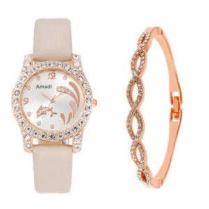 Amadi Ensemble de bracelets de montres dauphins créatifs à la mode pour femmes New Hot-Selling Fresh Style Student Watch 20mm Alloy Case Quartz - Product Image 5