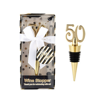 Souvenirs du 50e anniversaire de mariage, bouchon de bouteille de <span class=keywords><strong>vin</strong></span> en métal durable et réutilisable pour les cadeaux de fête d'anniversaire et les décorations de mariage - Product Image 5