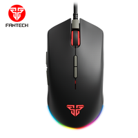 Fantech X17 Blake Mouse Komputer Optik, Tetikus Komputer Optik Berkabel Lampu RGB Lari dengan Sensor Optik PIXART