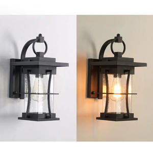 โคมไฟติดผนัง Led E27สไตล์วินเทจ,โคมไฟติดผนังระเบียงไฟสนามไฟตกแต่งสวน - Product Image 2