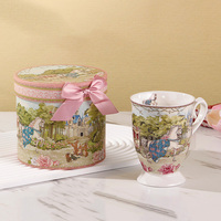 Ensemble de théière en céramique pour mariage, service à café britannique, théière et tasses en porcelaine, coffret cadeau de thé