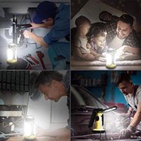 Lampes de camping portables LED 3 en 1, lanterne pliante, lampe de poche d'urgence, lampe de tente, camping pour les situations d'urgence, la randonnée, la survie