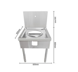 VICTORY Acier Inoxydable Malaisien Spécial Stall SS Cuisinière Inox Gamme Kwali One Brûleur à Gaz pour Hôtels et Restaurants - Product Image 1