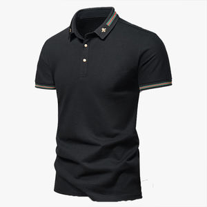 Polo à col personnalisable haut de gamme pour homme, collection Printemps-Été 2026, tendance, manches courtes, style décontracté chic - Product Image 6