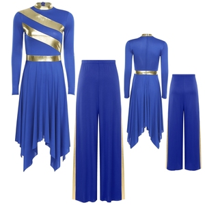 Womens Metallic Worship Praise Dancewear Dress Tunic And <b>Pants</b> Sets Liturgical Lyrical <b>Dance</b> Modern Contemporary <b>Dance</b> Costumes - Product Image 2