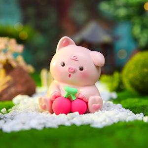 Nouvelles figurines mignonnes de Shiba Inu, <span class=keywords><strong>lapin</strong></span>, chat et cochon en semi-candy, cadeaux de décoration de bureau pour les fêtes des filles - Product Image 4