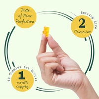 Gummies de molène saveur poire OEM ODM – Complément alimentaire à base de plantes, 60 unités, soutien respiratoire