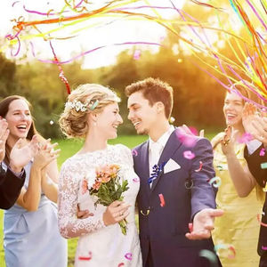 مدفع الكونفيتي القابل للتخصيص لحفلات الزفاف ورأس السنة الجديدة، قاذف حفلات يدوي يستخدم لمرة واحدة، زينة ورقية للرمي - Product Image 6